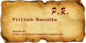 Pillisch Ruszalka névjegykártya